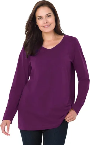 Vista 13 de Camiseta manga larga de talla grande para mujer Woman Within Negro