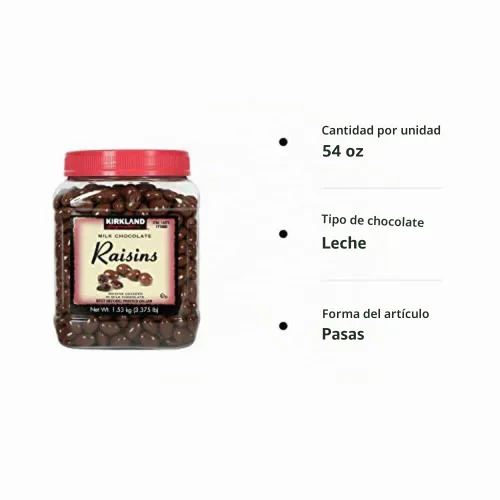 Vista 5 de Kirkland Pasas cubiertas de chocolate Signature 3.4 lbs