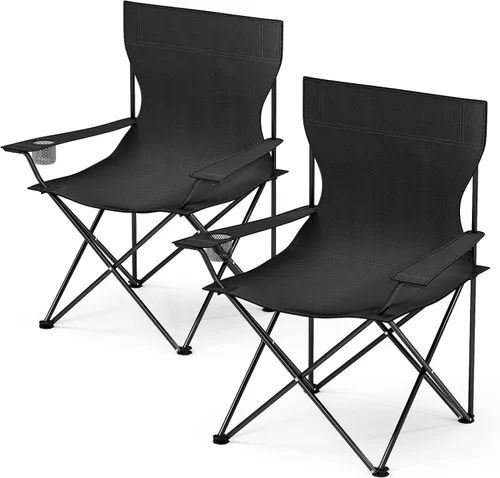 Vista 11 de YSSOA Reposapiés extraíble silla de camping reclinable, paquete de 1, color negro
