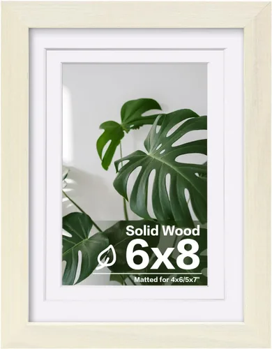 Vista 54 de Egofine - Portarretratos de 4 x 6 pulgadas, de madera maciza con plexiglás, para fotos de 3.5 x 5 con paspartú o de 4 x 6 sin paspartú, para colocar