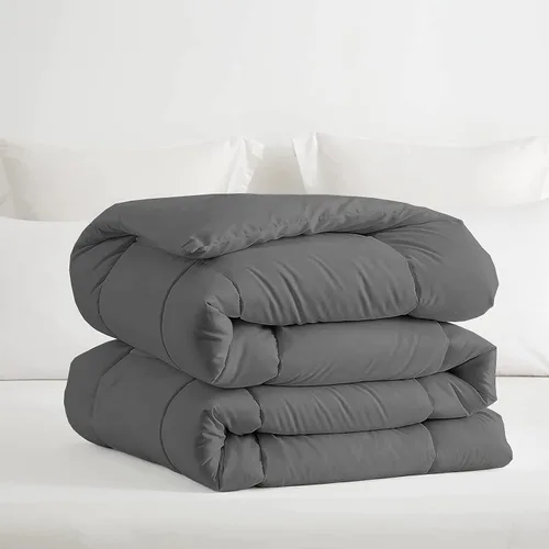 Vista 12 de PURE ECO Edredón de plumón alternativo de 1 pieza tamaño individual/individual XL, súper suave para todas las estaciones, 400 GSM, ligero, 4 lazos
