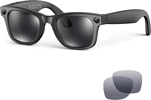 Vista 11 de AI Smart Glasses with Camera and Bluetooth,8MP 2K HD Camera Glasses,AI Voice Control,AI Photo Recognition and Translation,Smart Anti-Blue Light