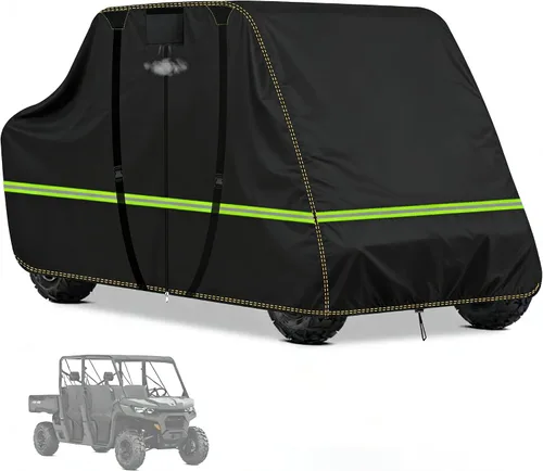 Vista 8 de Cubierta impermeable para UTV de 4 plazas – Protección 600D lado a lado, compatible con Polaris Ranger Crew XP 1000/900/570/800, General, RZR