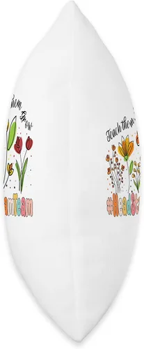 Vista 2 de Cute Floral Teach Them Love HeadStart Dream Team HeadStart Dream Team Appreciation Week Back to School Throw Pillow, 16x16, Multicolor