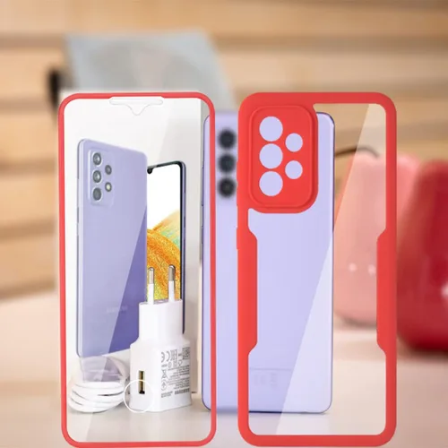 Vista 2 de CCSamll - Funda transparente para Samsung Galaxy A13 4G (no 5G), protector de pantalla integrado, delgada, de cuerpo completo, resistente, suave