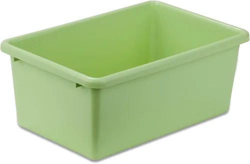 Vista 4 de Honey-Can-Do tacho de plástico para almacenamiento., Verde, L