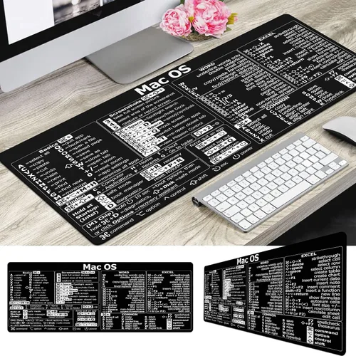 Vista 3 de Atajos para Mac OS, Word/Excel (para Mac), alfombrilla de ratón, indicadores de inversión de velas de Mac OS, patrones de gráficos, bolsa