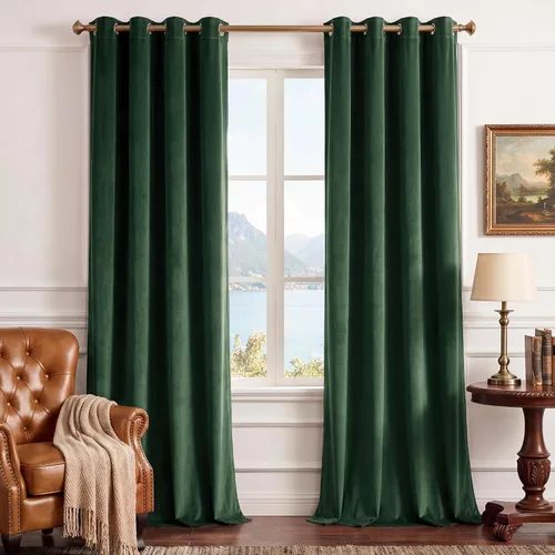 Vista 13 de StangH Cortinas de terciopelo gris de 84 pulgadas para oscurecer la habitación, con aislamiento térmico, cortinas gruesas y pesadas para sala