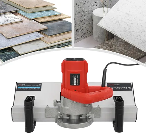 Vista 5 de Herramienta de biselado de azulejos de 43°, cortador de bisel eléctrico de azulejos de 1200 W con placa de biselado de aleación de aluminio y hoja