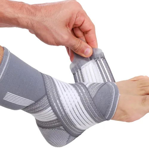 Vista 15 de NeoTech Care Tobillera ajustable (gris, talla M, 1 par)