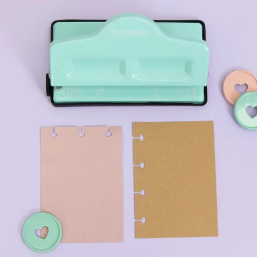 Vista 12 de Craftelier - Perforadora de Disco XL para Planner Perforadora Ajustable para Cuadernos Encuadernados y Suministros de Diario Perfora hasta 3