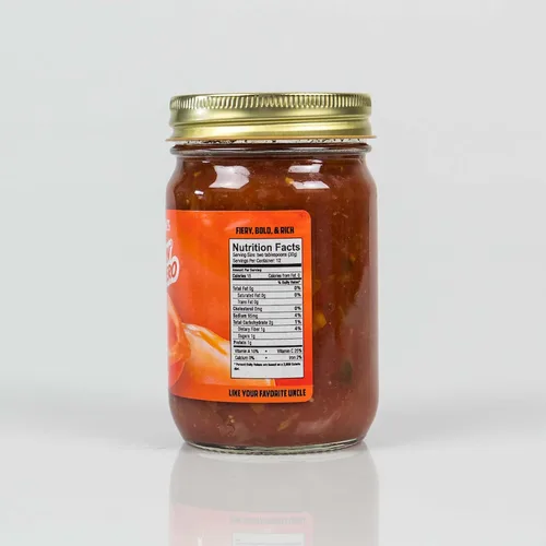 Vista 2 de Pepper Joe's Salsa Habanero Fiery - Salsa habanero asada picante gourmet con pimientos frescos - Tarro de 12 onzas de salsa picante