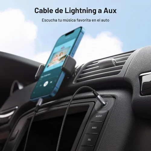 Vista 2 de UGREEN Cable auxiliar para iPhone MFi certificado Lightning a cable