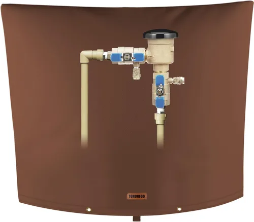 Vista 15 de Cubierta aislante de tubería para prevención de reflujo (5°F) – Bolsa aislada para válvula de aspersor de riego – Cubierta de bomba de pozo de agua