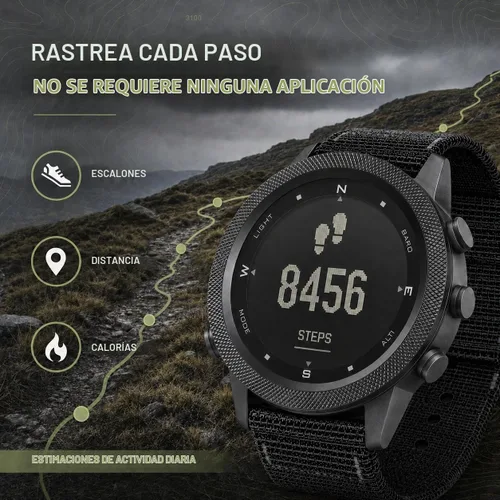 Vista 6 de NORTH EDGE Apache 50mm 46mm Outdoor Digital Watch for Men