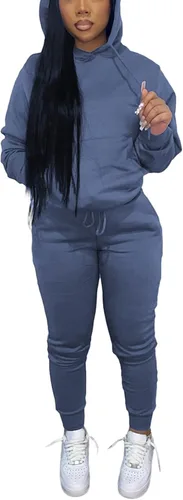 Vista 7 de Alunzoem Conjunto deportivo para mujer, 2 piezas, sudadera con capucha