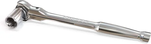 Vista 6 de Olsa Tools Trinquete de cabeza giratoria - Accionamiento de 1/2 pulgada con cabeza redonda de 90 dientes - Llave de dados de estilo roto para 1 pieza