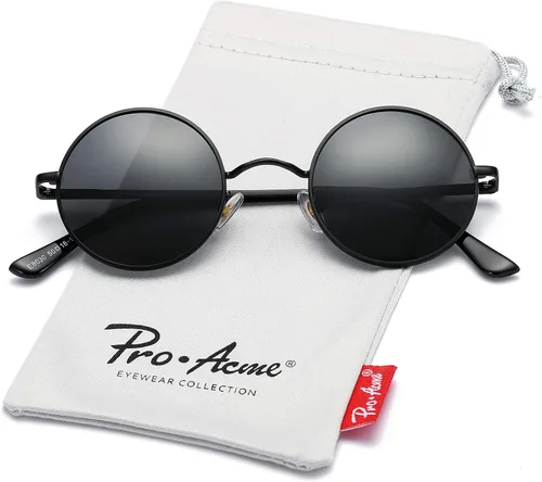 Vista 6 de Pro Acme - Gafas de sol polarizadas redondas para hombre y mujer, estilo John Lennon