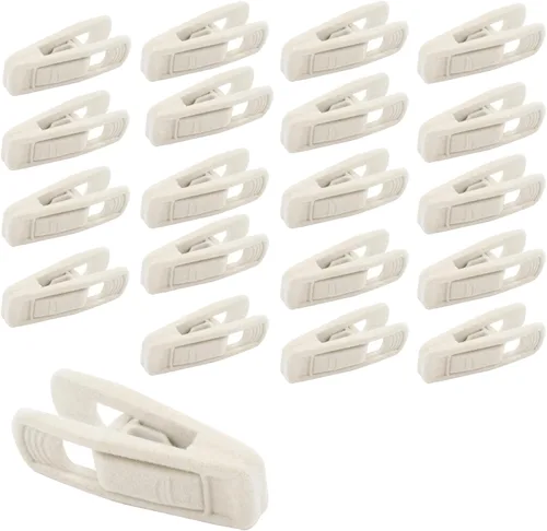 Vista 8 de Hordion ZC202405062817 - 60 clips de terciopelo antideslizantes, clips de fieltro negro para perchas finas de ropa, ZC202405062817
