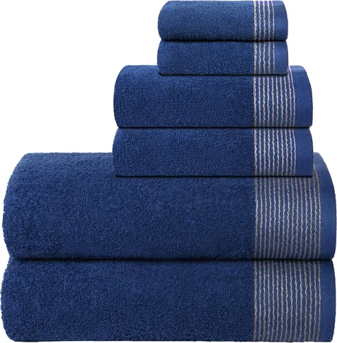 Vista 48 de Belizzi Home Juego de 3 toallas de algodón ultra suave, contiene una toalla de baño de 28 x 55 pulgadas, una toalla de mano de 16 x 24 pulgadas y un