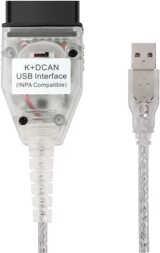 Vista 2 de Taotao Cable K+CAN con interruptor FT232RL K+D CAN Cable de interfaz USB para coche Ediabas K+Dcan USB OBD2 OBDii escáner de diagnóstico para BMW