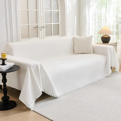 Vista 30 de MYSKY HOME Fundas para sillón, funda para silla reclinable, color beige, fundas de sofá para sofá modular en forma de L, fundas de sofá de gran