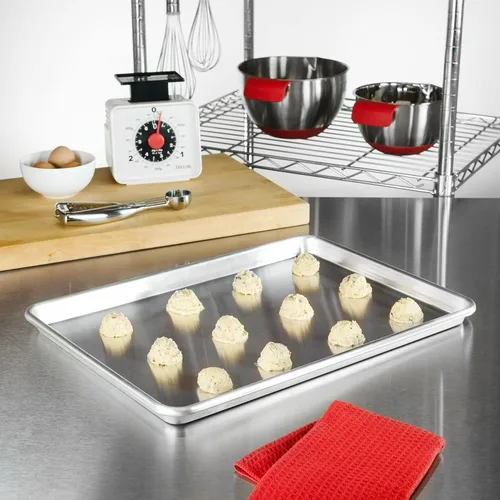 Vista 5 de Fat Daddio's - Bandeja para hornear de media hoja de aluminio natural SP-HALF