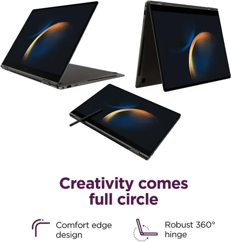 Vista 3 de Samsung Laptop Galaxy Book3 Pro 360 2 en 1 (pantalla táctil 3K de 16 pulgadas, Intel 12-Core i7-1360P, 16GB RAM, 512GB SSD, S Pen), AMOLED