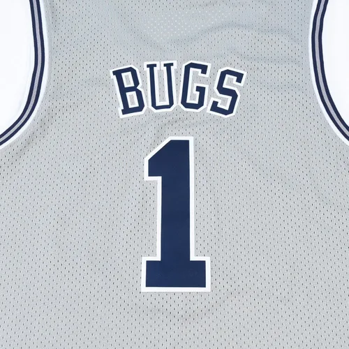 Vista 3 de Camiseta de baloncesto para hombre adulto #1 Bugs#10 Lola Costume Camisa de Halloween 90s Space Movie Jersey BlancoGris XS-XXL