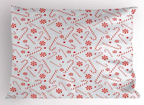 Vista 72 de Ambesonne Juego de 2 fundas de almohada navideñas, diseño de estrellas de Navidad y copos de nieve, letras retro, ropa de cama de microfibra