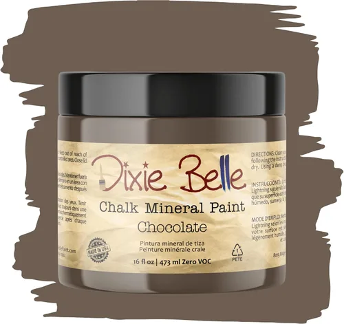 Vista 319 de Pintura para muebles con acabado de tiza Dixie Belle Paint Company - Amatista (4oz) - Pintura mineral de tiza chic púrpura profundo mate