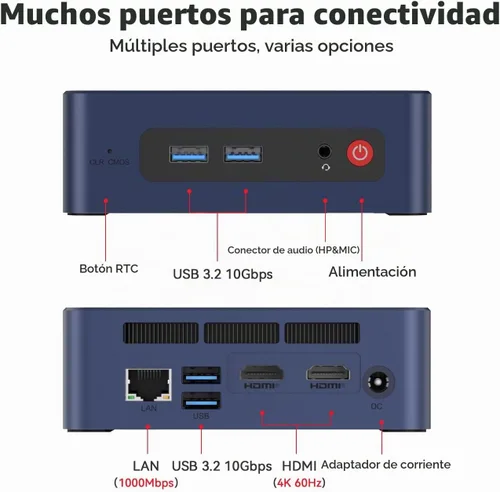 Vista 8 de Beelink Ser3 Mini PC, Ryzen 3 3200U 2C/4T, 8 GB DDR4 RAM 256 GB SSD