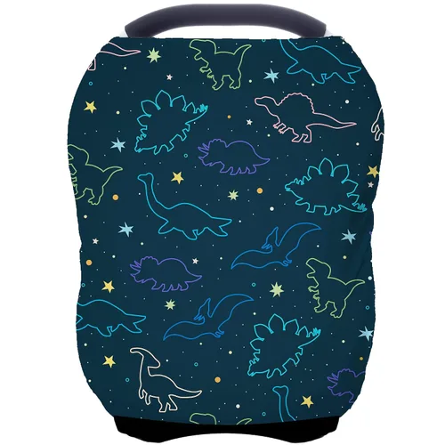 Vista 18 de Fundas de asiento de automóvil de alto estiramiento - Toldo para asiento de automóvil para bebés, fundas de lactancia multiusos, regalos para baby