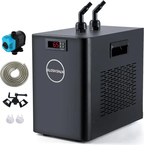 Vista 9 de BAOSHISHAN 1/13 HP Enfriador de acuario 26 galones 100L sistema de refrigeración por agua Quiet Compressor Refrigeration, Precise Cooling Aquarium