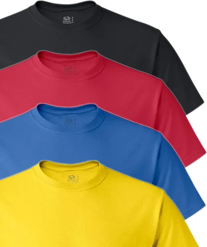 Vista 7 de Fruit of the Loom Crew Pack - Camiseta para hombre, L, Assorted Primary