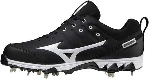Vista 11 de Mizuno Tenis de béisbol Ambition 2 de 9 picos para hombre Blanco y negro (9000)