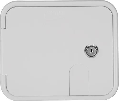 Vista 3 de RecPro Escotilla eléctrica con cerradura para caravanas y vehículos recreativos Cubierta de escotilla de agua con cerradura para campistas