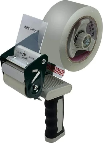 Vista 6 de iMBAPrice Pistola dispensadora de cinta de embalaje con cinta transparente de 2 pulgadas x 110 yardas, pistola de cinta de envío manual con mango
