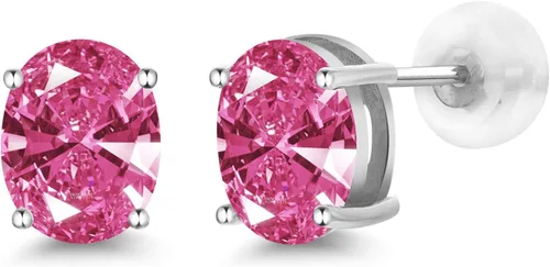 Vista 99 de Gem Stone King Aretes de oro de 14 quilates con piedra natal ovalada de 0.315 x 0.236 in Aretes de oro para mujer