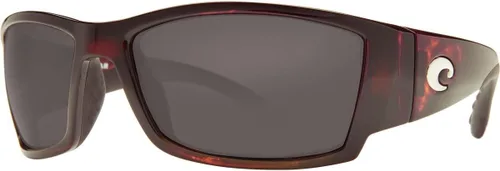 Vista 11 de Costa Del Mar Gafas de sol rectangulares Corbina Low Bridge Fit para hombre Oscuro/Gris Azul Espejo Polarizado-20.46 oz