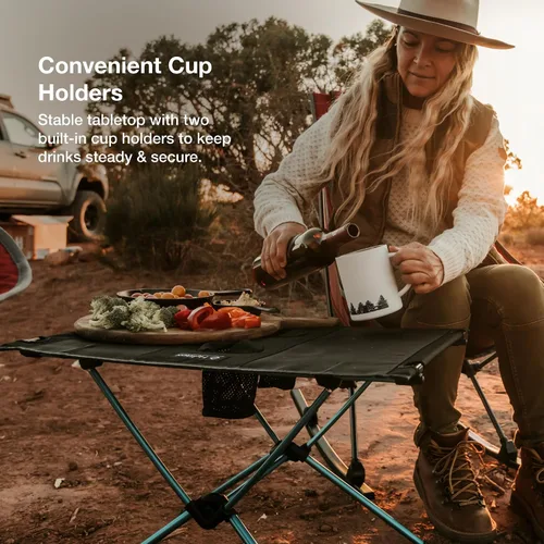 Vista 3 de Helinox Table One - Mesa de camping ligera, plegable, portátil, para exteriores Negro