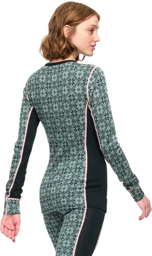 Vista 2 de Kari Traa Rose - Camiseta térmica de manga larga para mujer, 100 % lana merina, ajustada