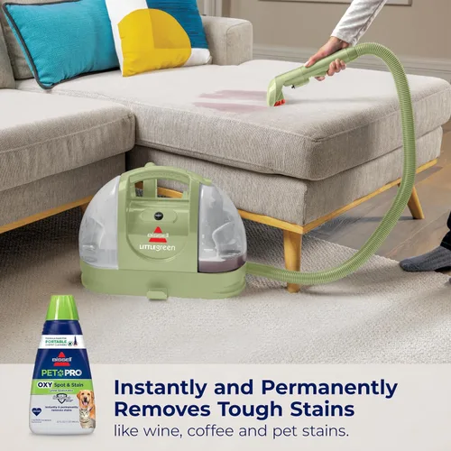 Vista 11 de Paquete de limpiador de alfombras portátil Little Green + fórmula PET PRO OXY Spot & Stain Formula, 32 onzas