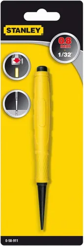 Vista 4 de Stanley 0-58-912 Punzón de uñas con Dynagrip, amarillo/plateado