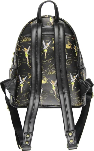 Vista 3 de Loungefly Disney Tinkerbell Neverland Treasure Map - Mini mochila con estampado Little Little Of Pixie Dust Negro