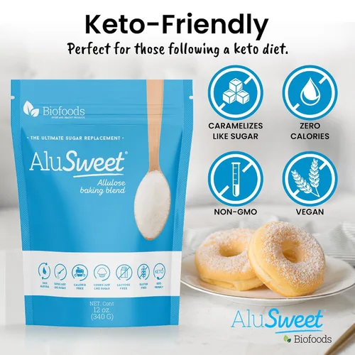Vista 4 de AluSweet Allulose Stevia Drops - Edulcorante líquido de 6 onzas + edulcorante de alulosa cero calorías, cero calorías, sin gluten, a base