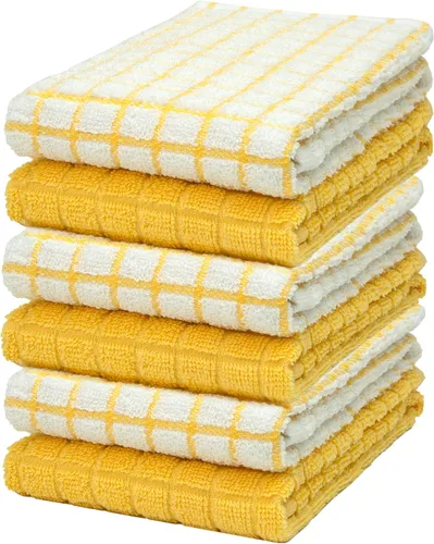 Vista 27 de Bumble - Toallas de cocina y paños de cocina (8 unidades) Toallas de cocina 100% algodón 12 x 12 pulgadas 405 GSM Trapos suaves, altamente