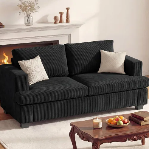 Vista 13 de Apicizon Cloud Couches Juegos de Muebles para Sala de Estar, Juego de Sofá Loveseat de 2 Plazas y Sofá de 3 Plazas para Dormitorio, Cómodo Sofá Cama