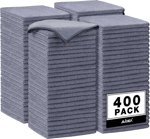 Vista 37 de AIDEA - Paño de limpieza de microfibra, 10 unidades, toallas de microfibra negras, 12 x 12 pulgadas Microfiber Towels for Cars, Wash Cloths, Lint