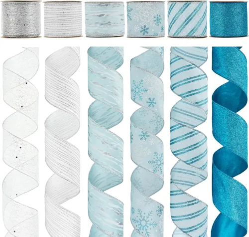 Vista 13 de HUIHUANG Cinta negra con alambre para árbol de Navidad, cintas de Navidad negras y doradas para decoración de árboles, lazos, coronas, guirnaldas